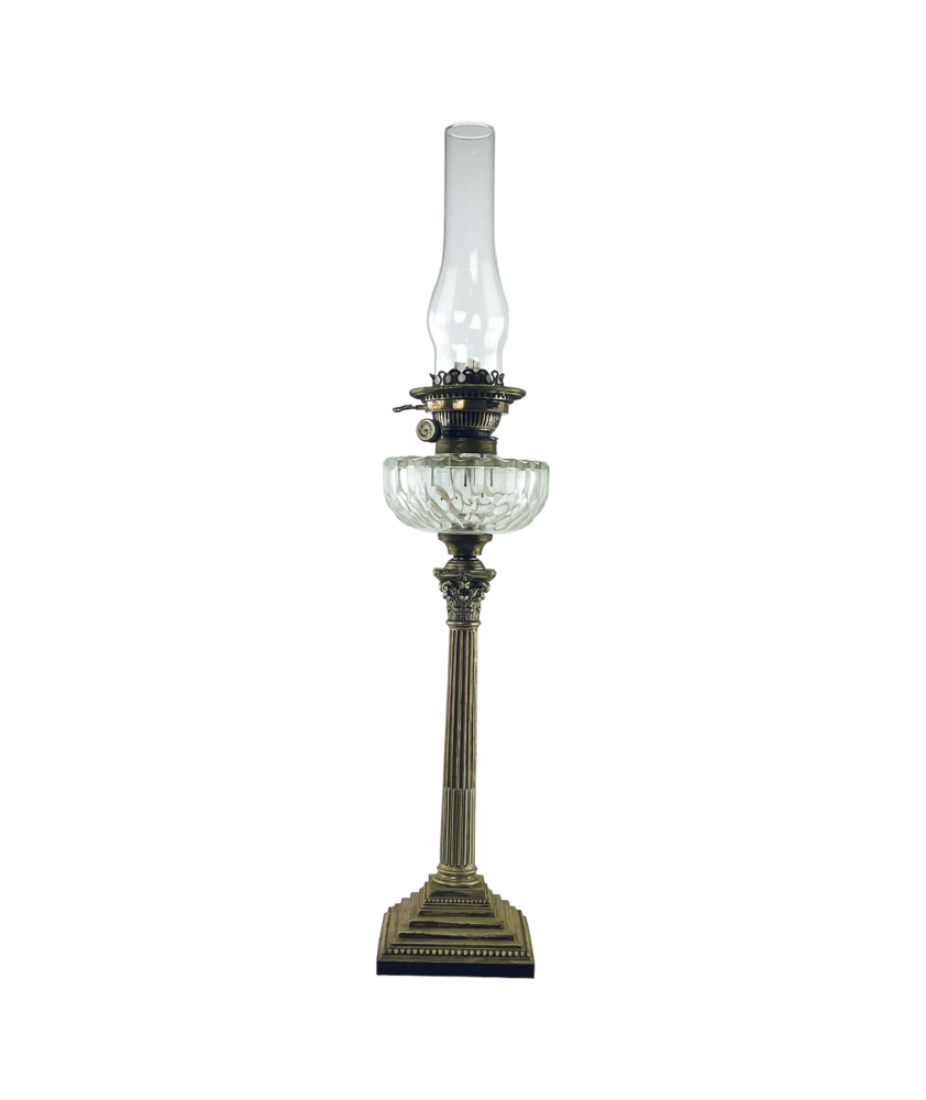 Complete Column Oil Lamp with No 2 Hinks Burner John Moncrieff Ltd